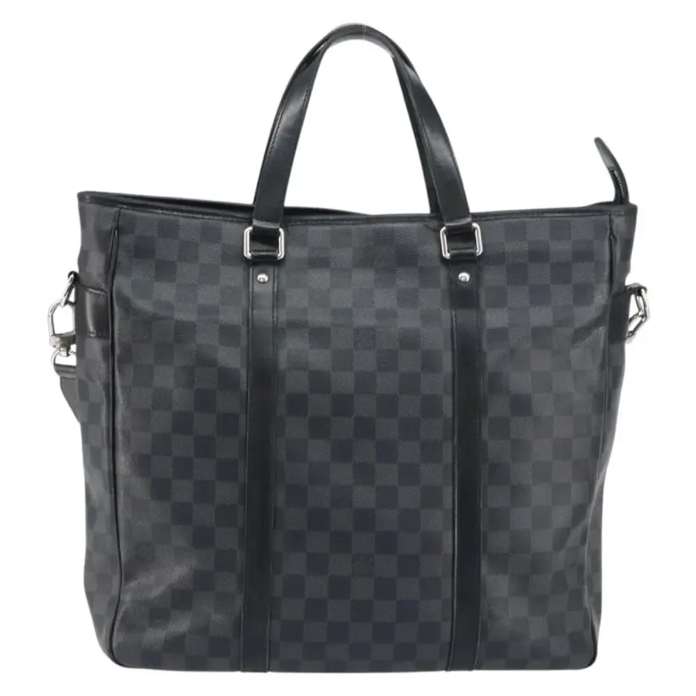 Louis Vuitton Damier Graphite Tadao Shoulder Bag Black